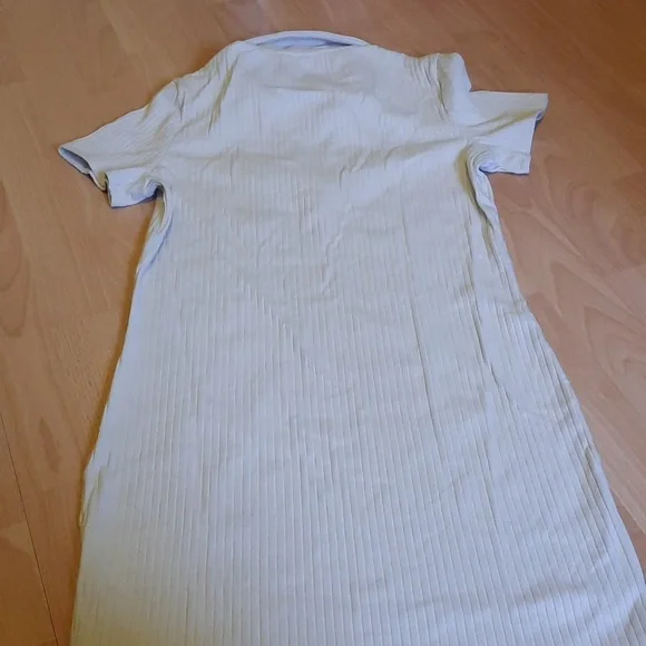 H&M Light Beige Collared Ribbed Dress - Picture 5 of 5